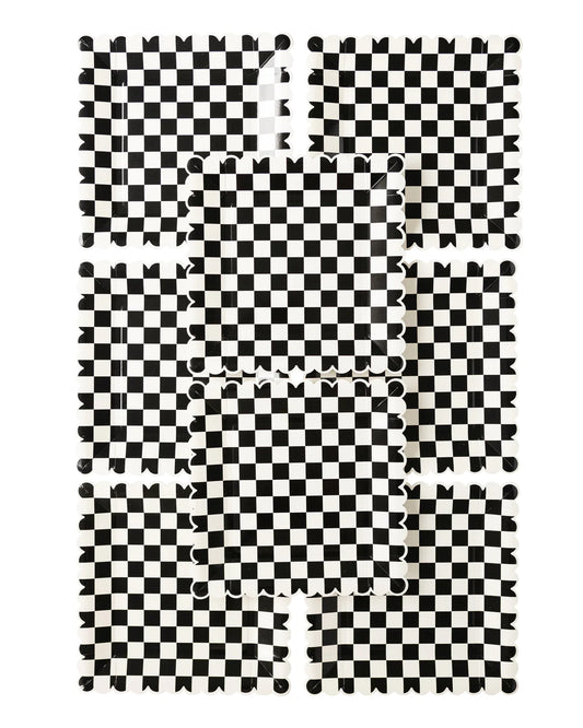 Party More Checkered Paper Plate
