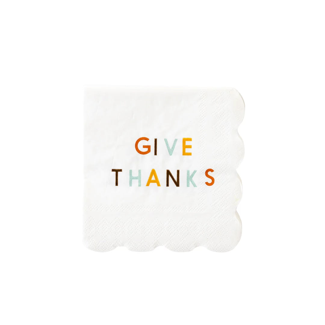 Give Thanks Cocktail Napkin