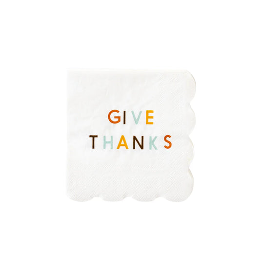 Give Thanks Cocktail Napkin