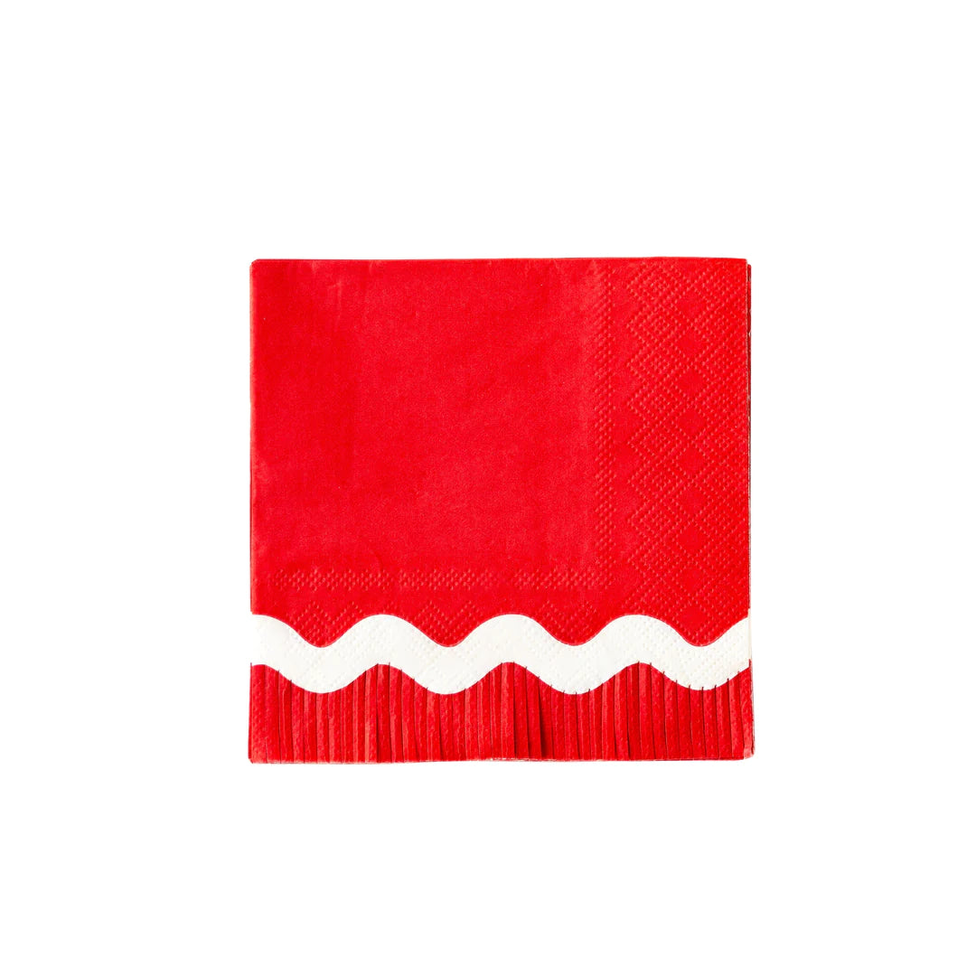 Ric Rac Fringe Cocktail Paper Napkin