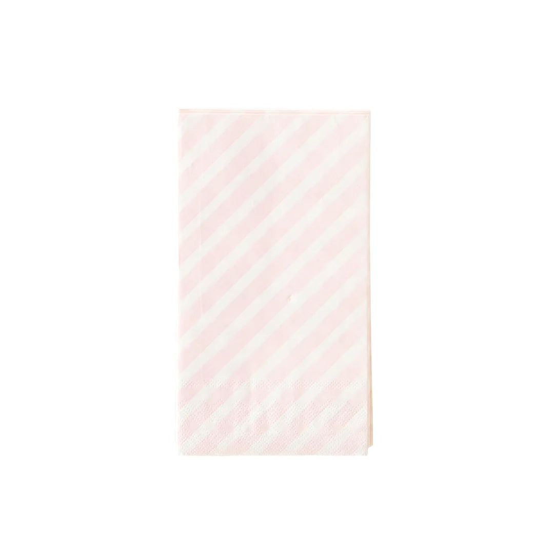 Gingerbread Pink Stripe Paper Dinner Napkin