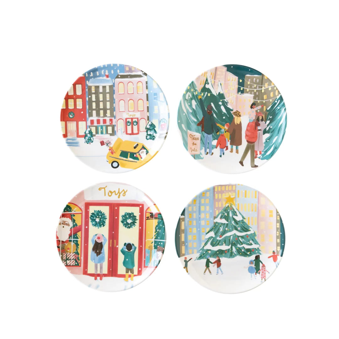 City Sidewalks Melamine Plate Set