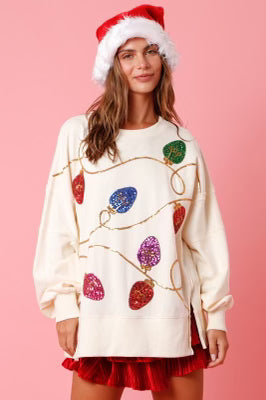 MultiColor Christmas Lights Sweatshirt