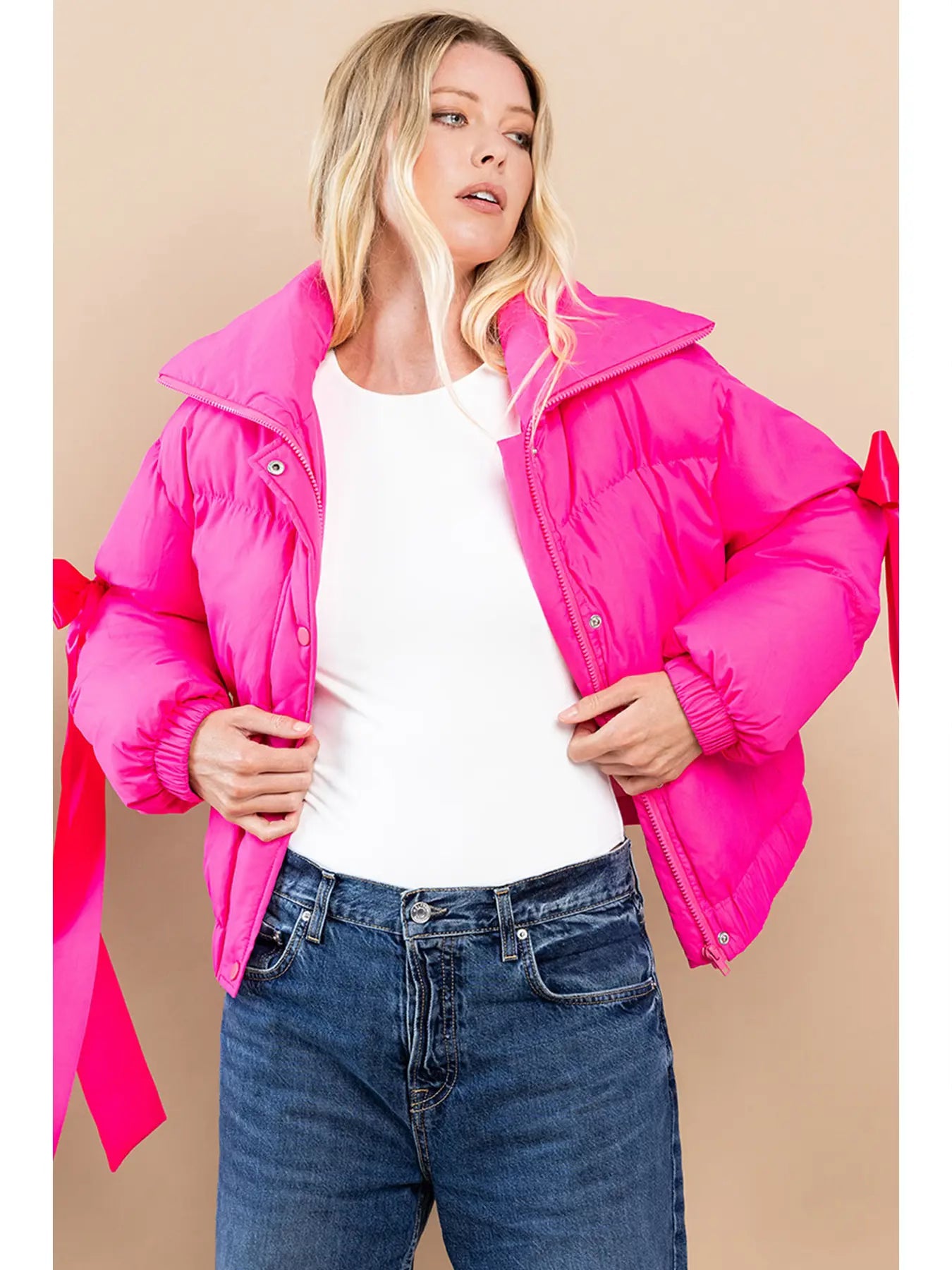 Pink Puffer Jacket