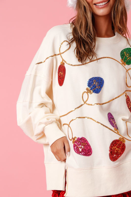 MultiColor Christmas Lights Sweatshirt