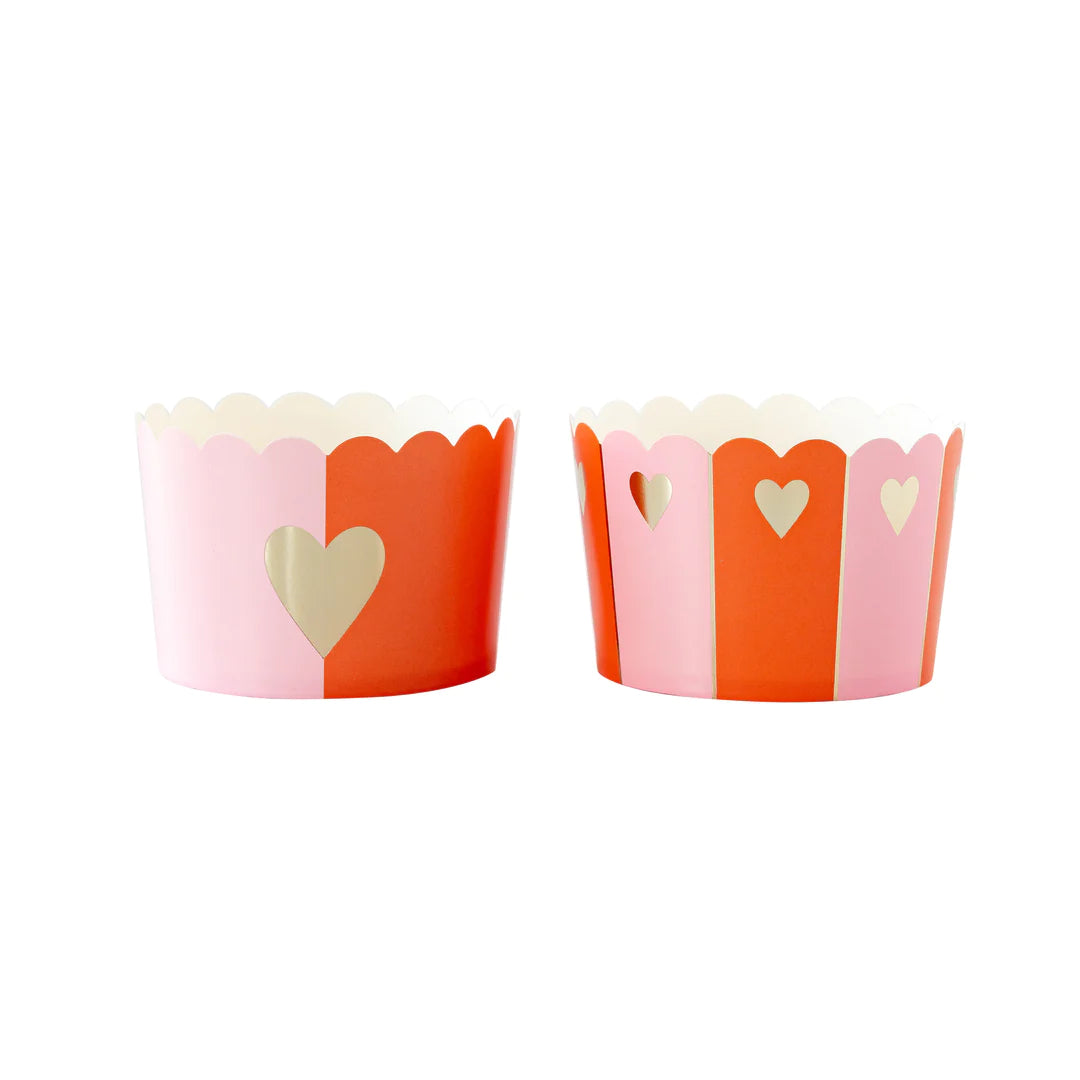 Jumbo Gold Half Heart Baking/Food Cups