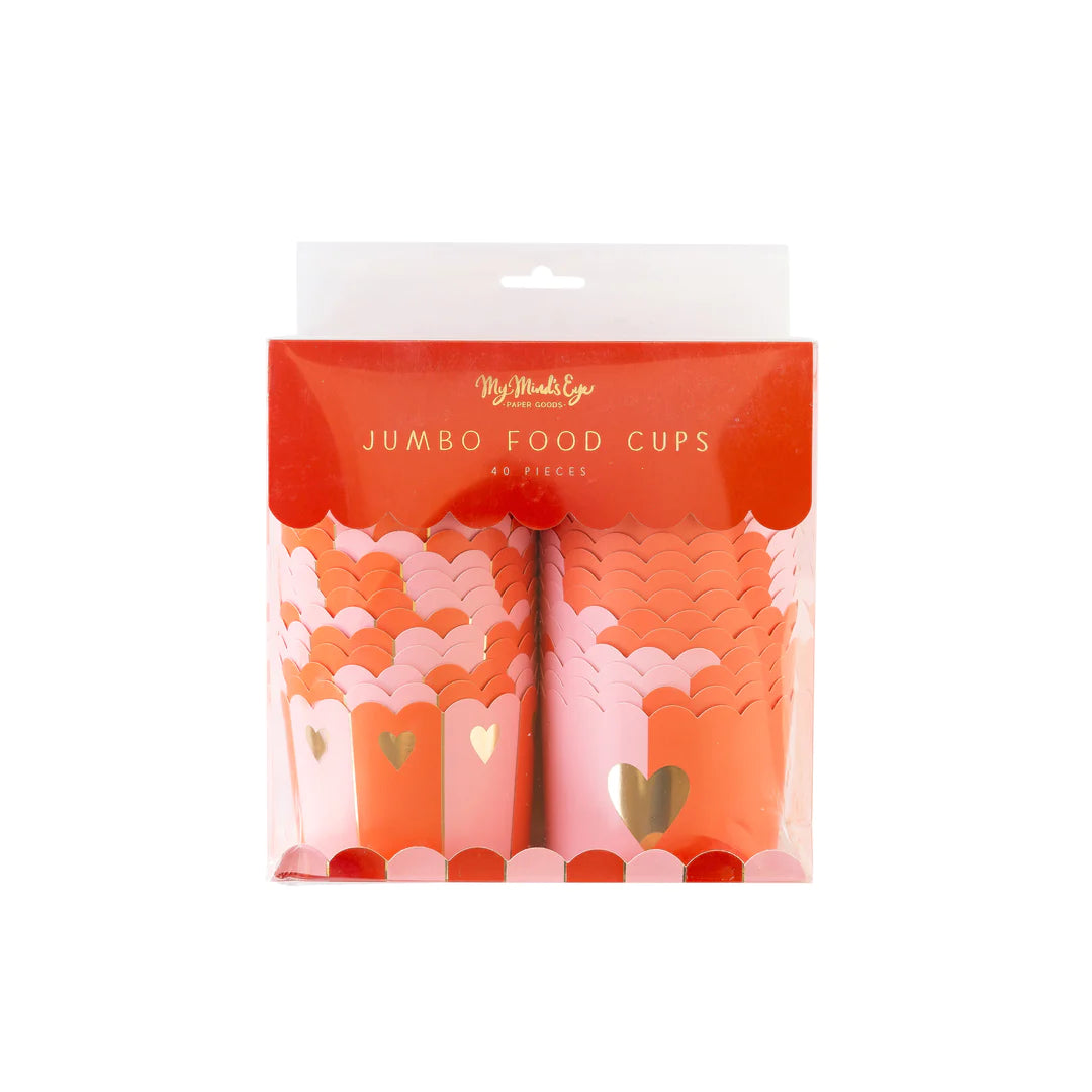 Jumbo Gold Half Heart Baking/Food Cups