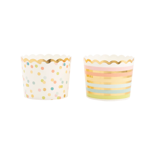 Gold Foiled Rainbow Food Cups