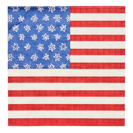 Americana Flag Cocktail Napkin