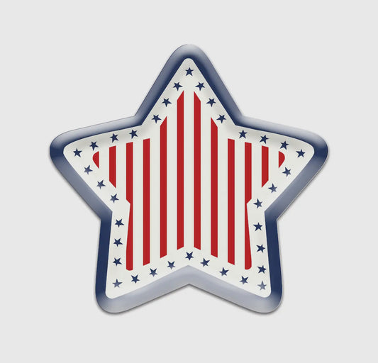 Stars and Stripes Star Shaped Plate