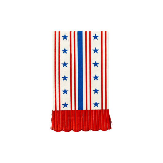 Stars and Stripes Scalloped Dinner Napkin