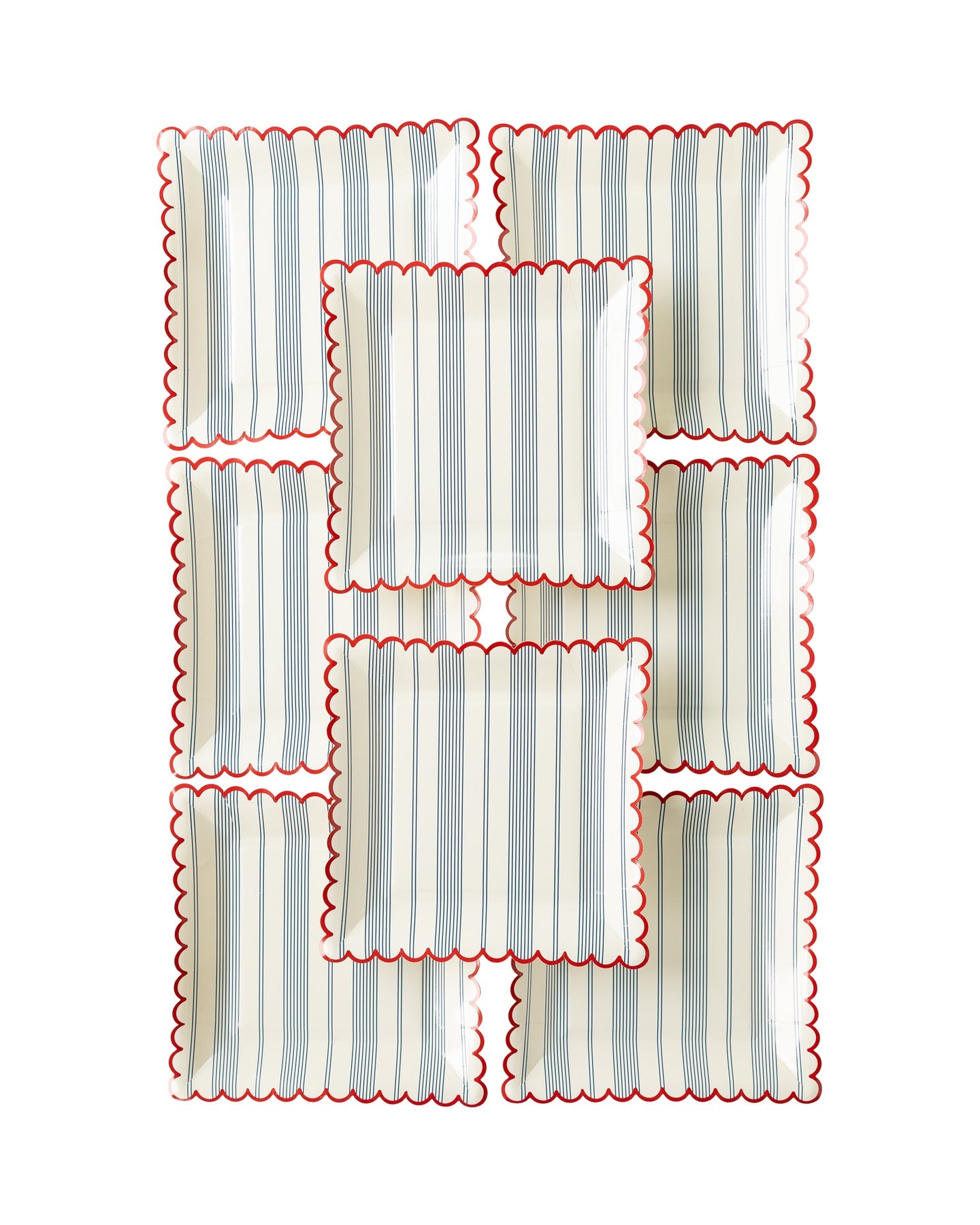 Striped Scalloped Plate