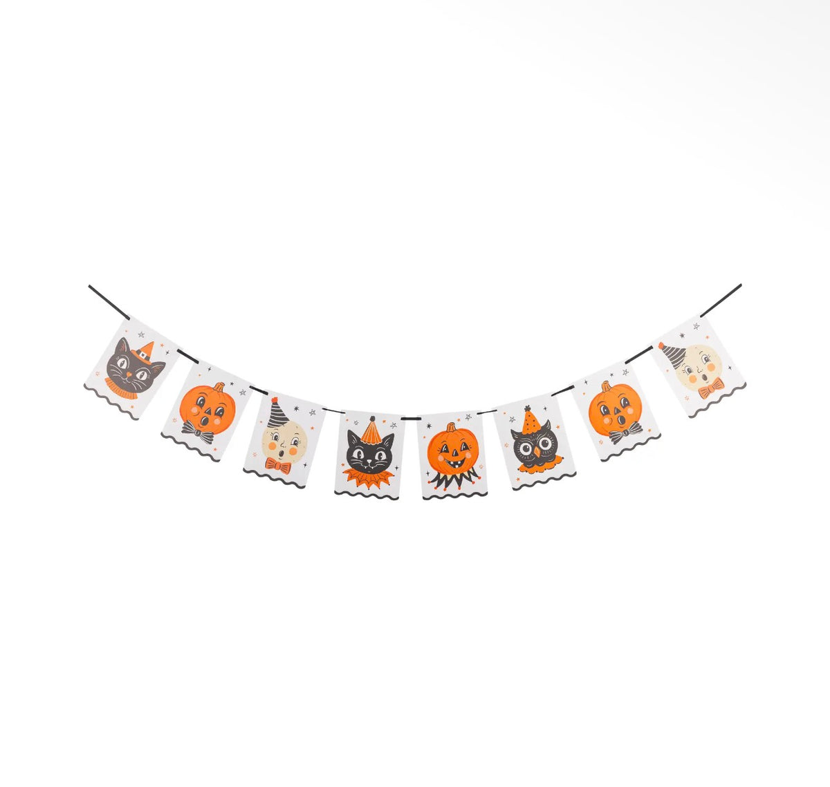 Vintage Halloween Character Banner