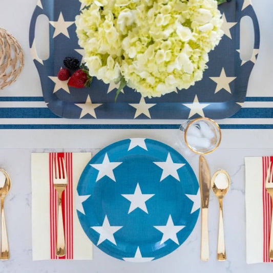 Navy Star Paper Plate