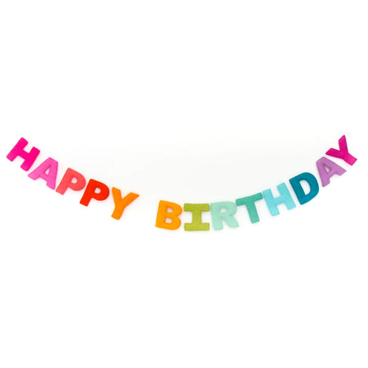 Happy Birthday Felt Banner