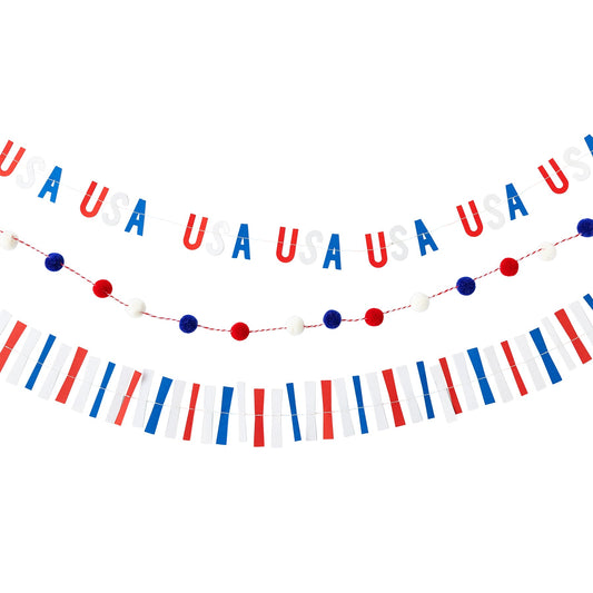 USA Ticker Tape Mini Banner Set