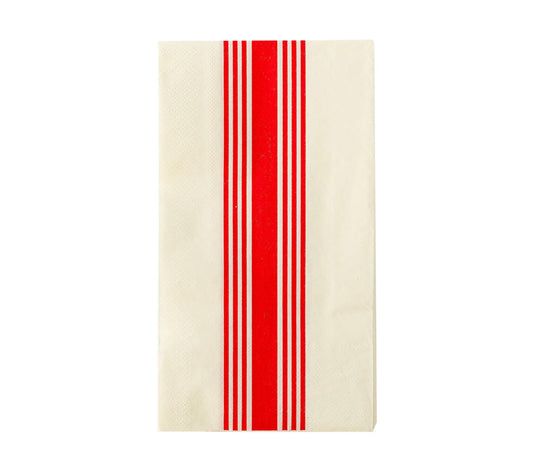 Red Stripe Paper Guest Towel
