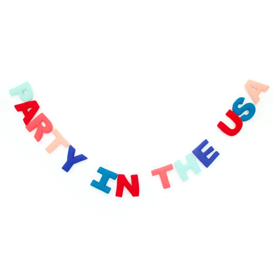 Party in USA Felt Banner