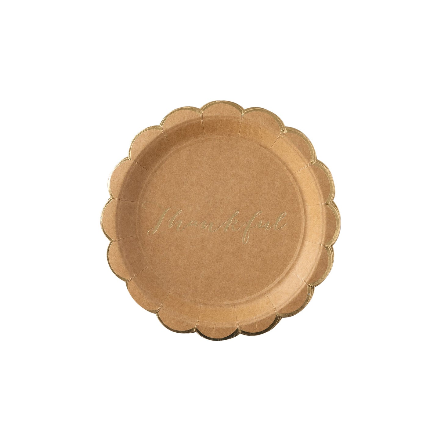 Scalloped Kraft Plate