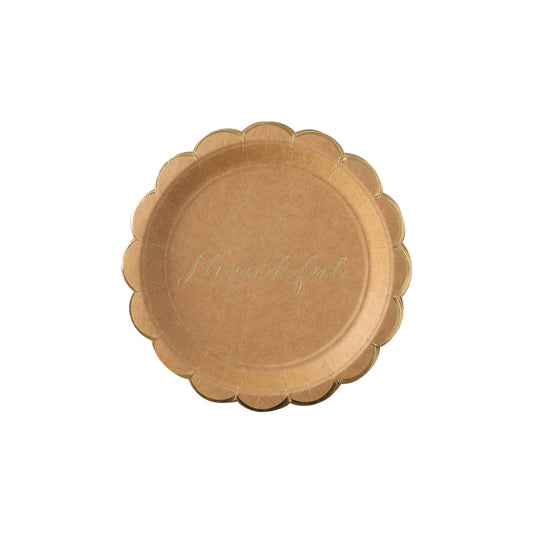 Scalloped Kraft Plate