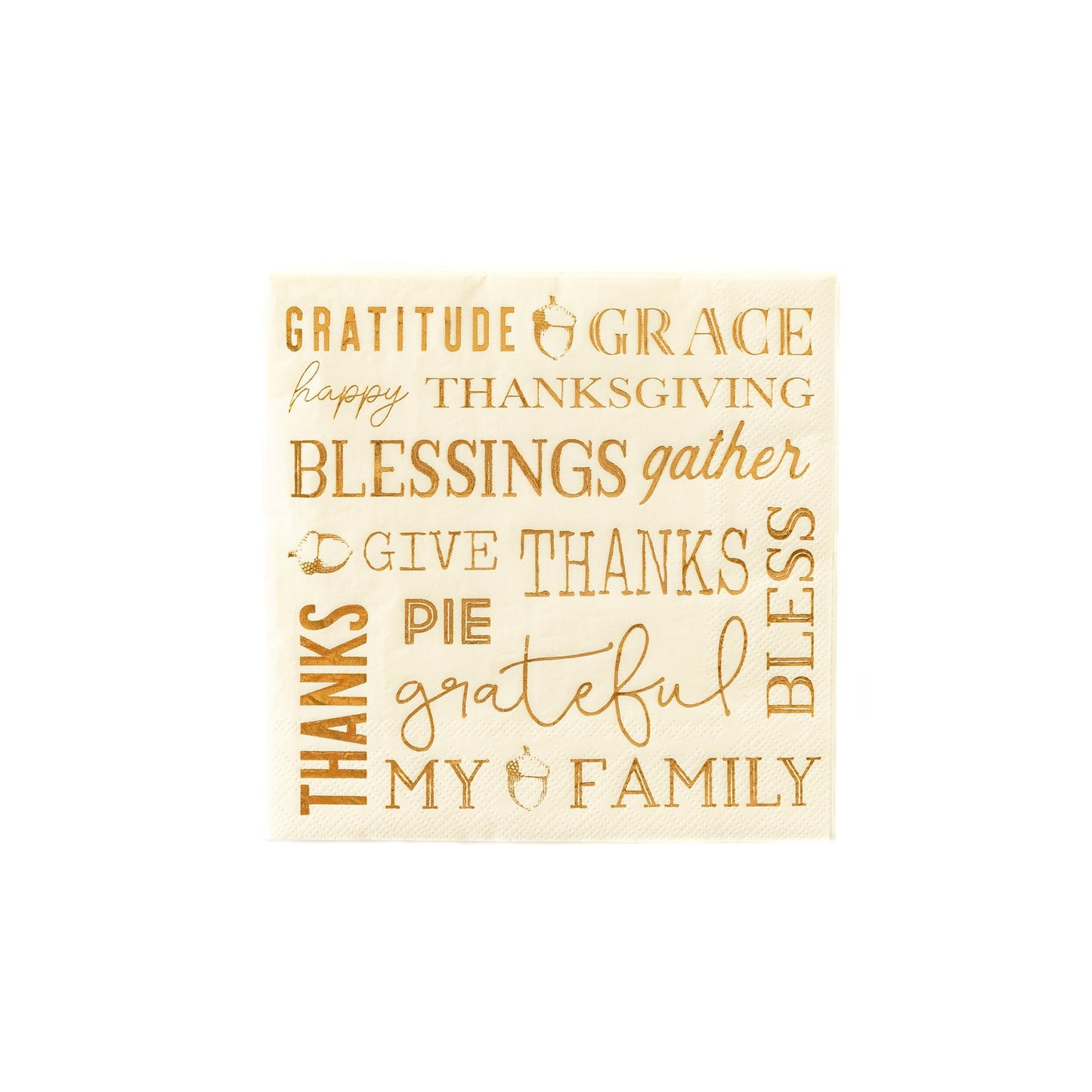 Thankful Words Napkin