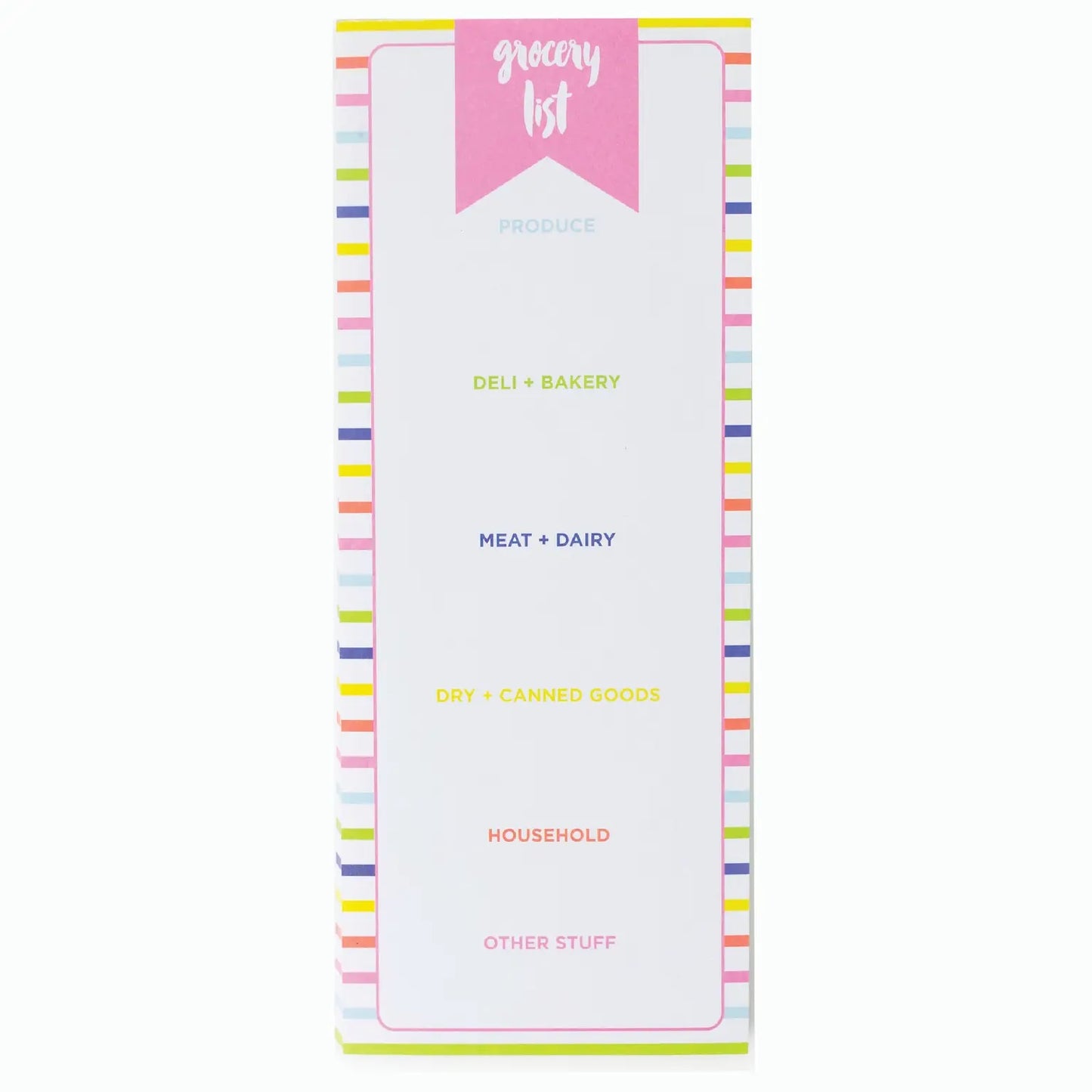 Striped Grocery List Pad