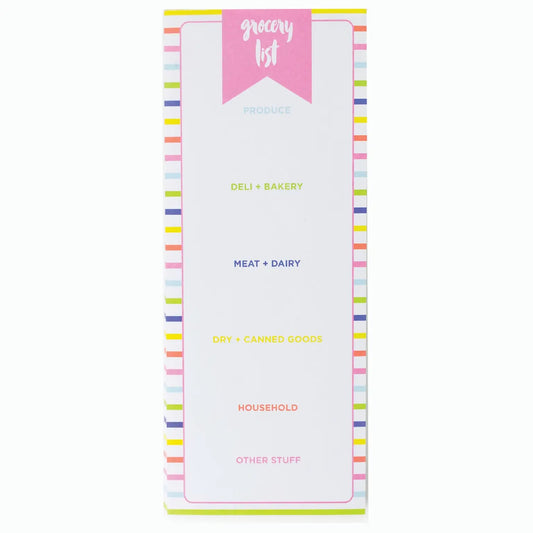 Striped Grocery List Pad