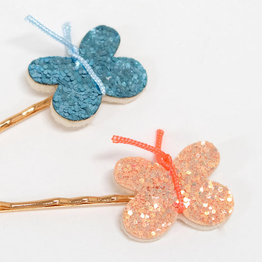 Glitter Butterfly Hair Slides