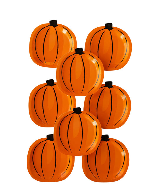 Watercolor Pumpkin Shaped Plate