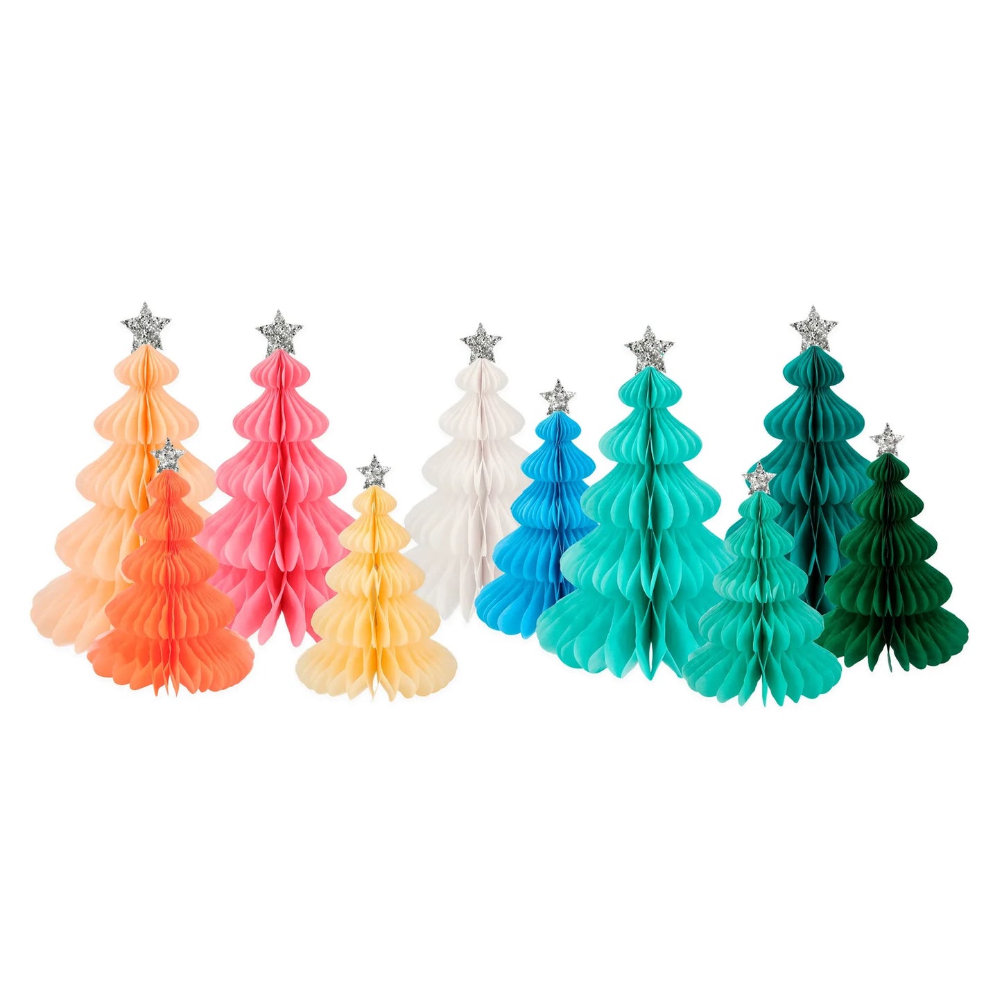 Rainbow Honeycomb Tree Decorations