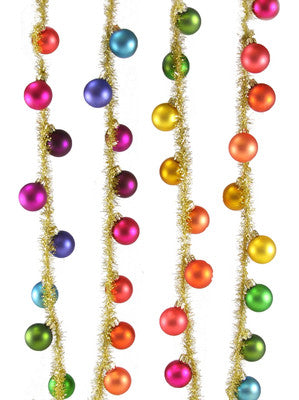 Rainbow & Tinsel Small Ball Garland