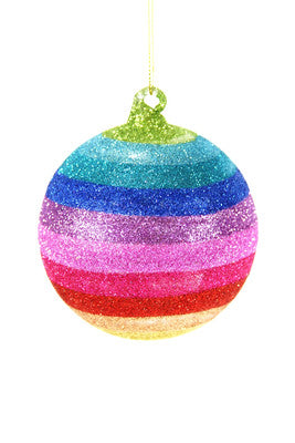 Glitter Rainbow Ball Large Ornament