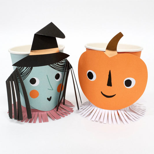 Vintage Halloween Cups (x8)