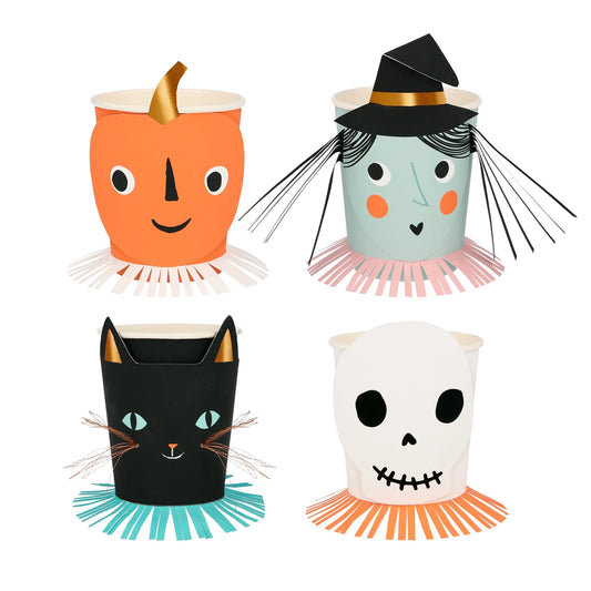 Vintage Halloween Cups (x8)