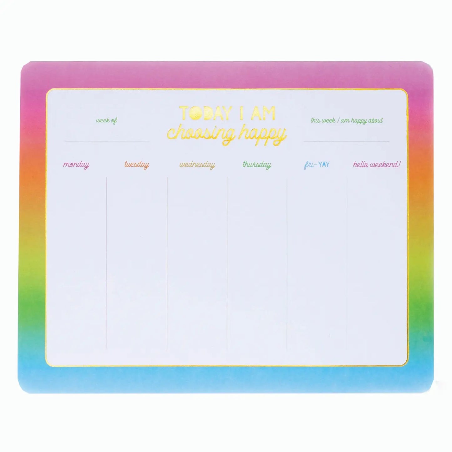 Choose Happy Weekly List Pad