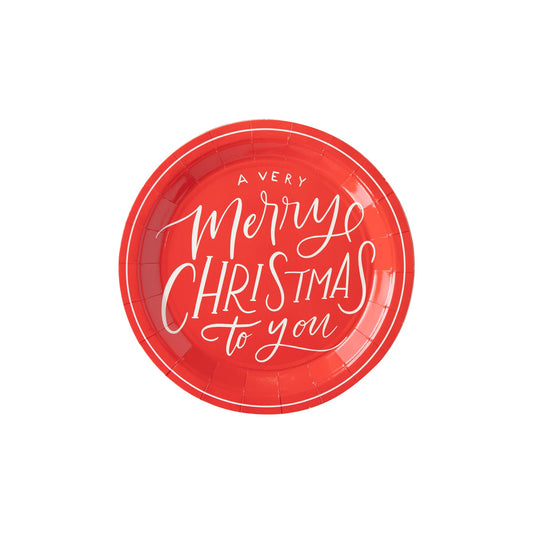 Merry Christmas Script Plate