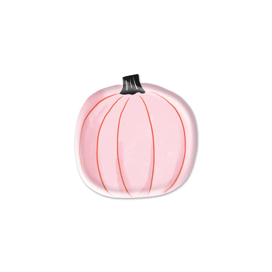Pink Pumpkin Shaped 7” Plate