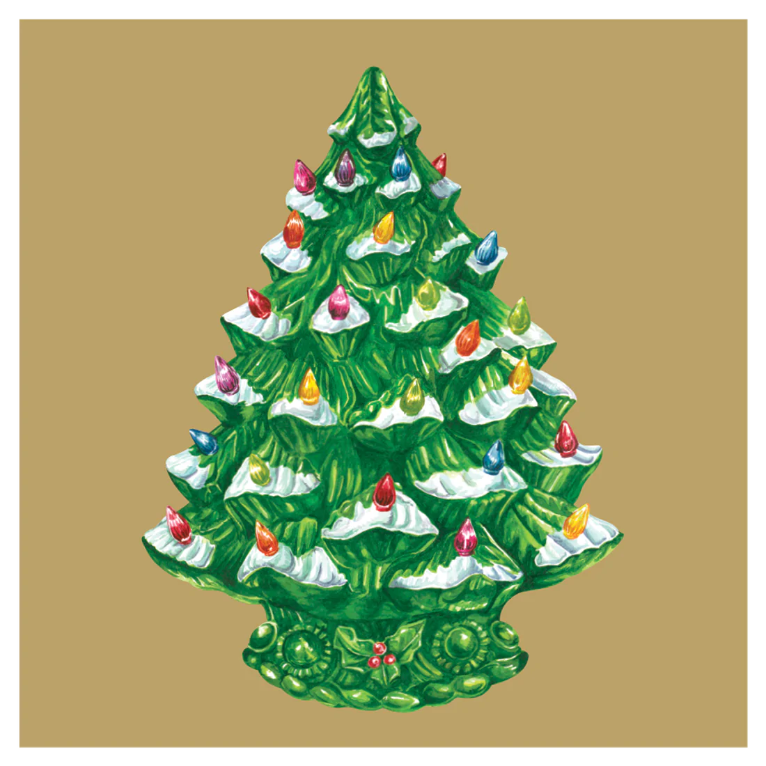 Vintage Christmas Tree Napkins