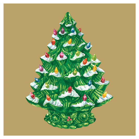 Vintage Christmas Tree Napkins