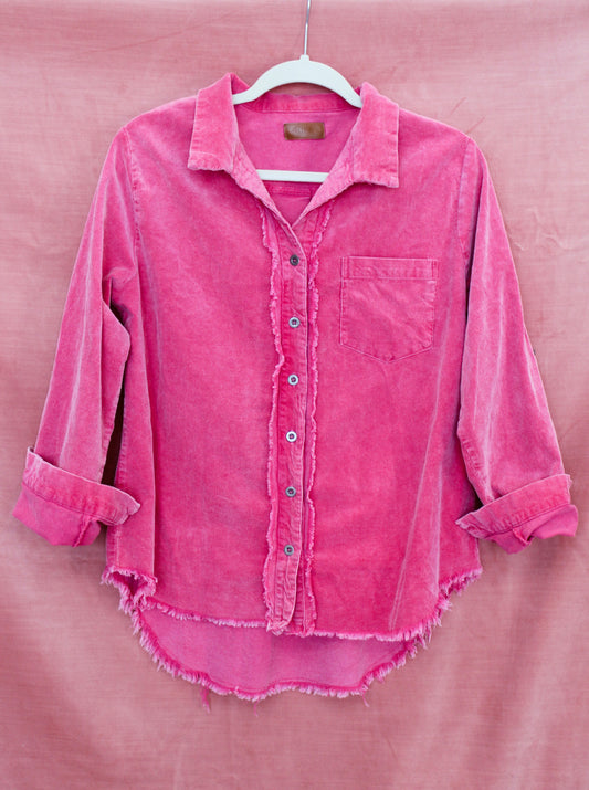 Hot Pink Button Down Shacket