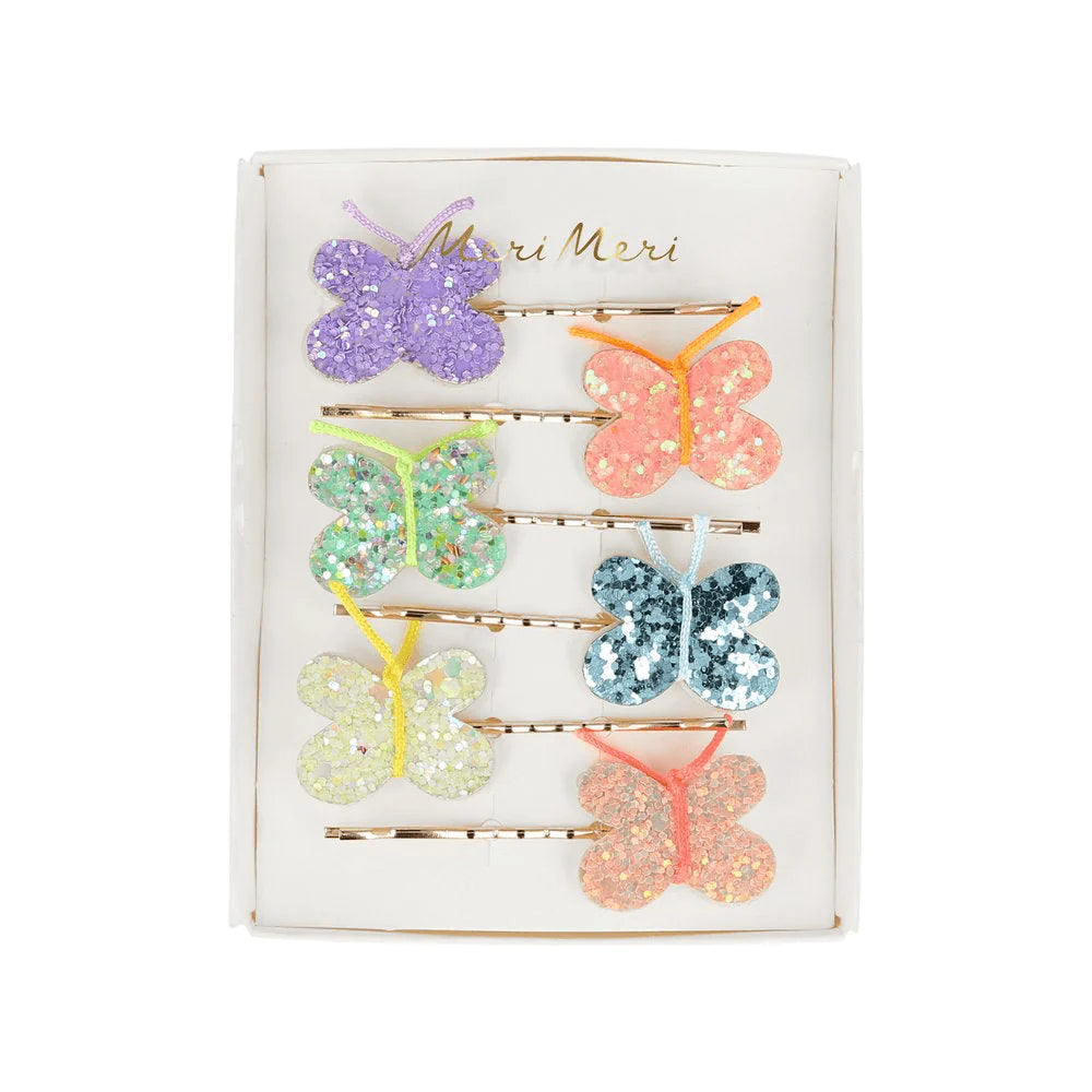 Glitter Butterfly Hair Slides