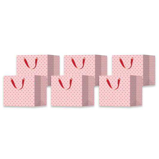 Pink Red Polka Dots Mini Gift Bags