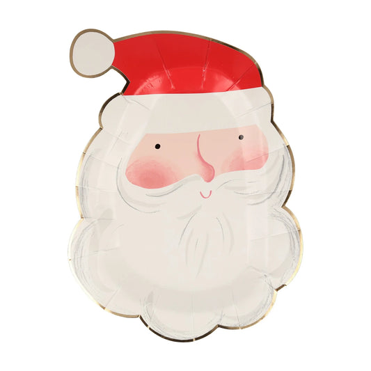 Jolly Santa Plates (x8)