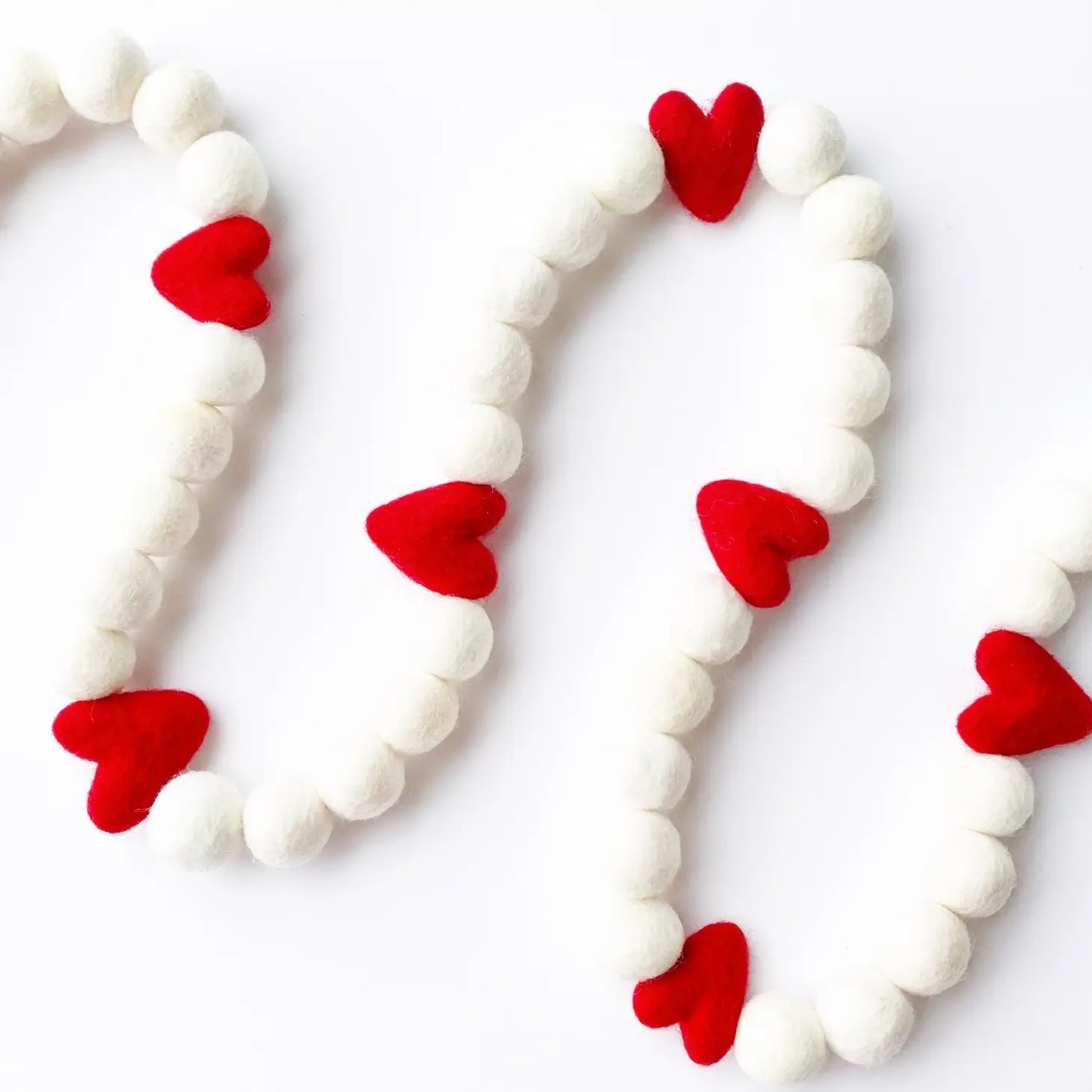 Red Heart Valentine Felt Garland