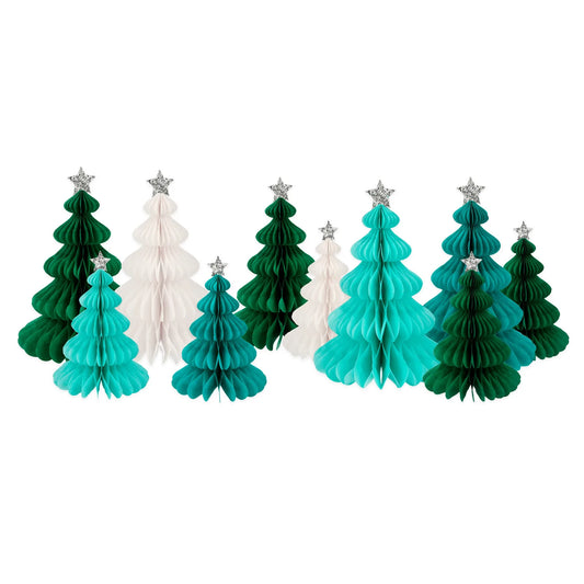 Green Honeycomb Tree Decorations